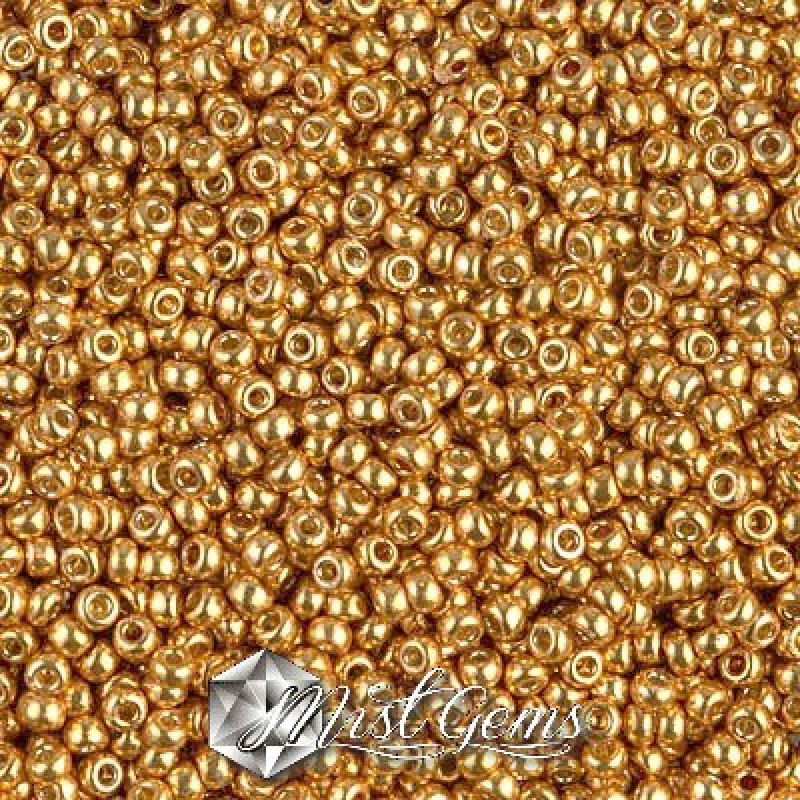 Miyuki Round Rocailles 11/0 RR-4203 Duracoat Galvanized Yellow Gold