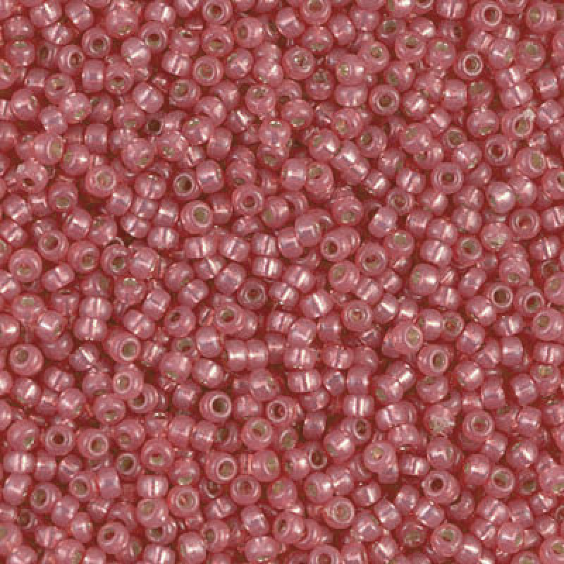 Miyuki Round Rocailles 11/0 RR-4237 Duracoat Silverlined Dyed Pink