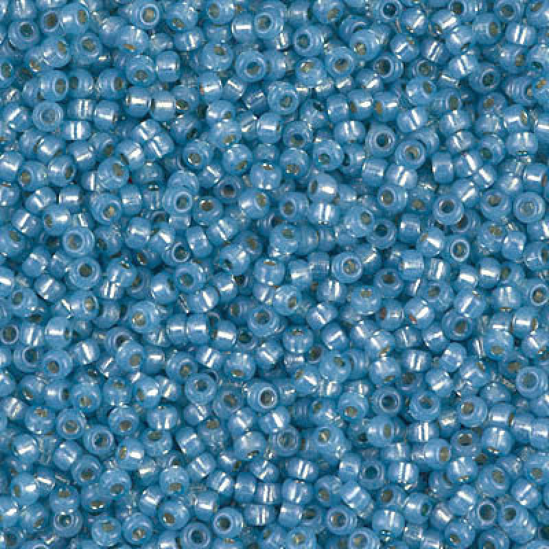 Miyuki Round Rocailles 11/0 RR-4242 Silverlined Dyed Aqua