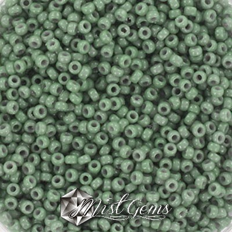 Miyuki Round Rocailles 11/0 RR-4481 Duracoat Opaque Eucalyptus 