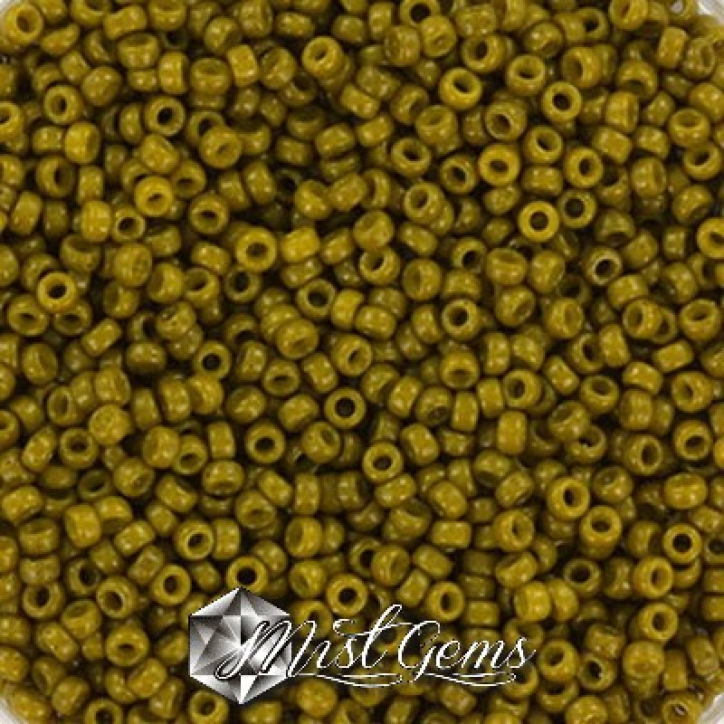 Miyuki Round Rocailles 11/0 RR-4491 Duracoat Opaque Spanish Olive