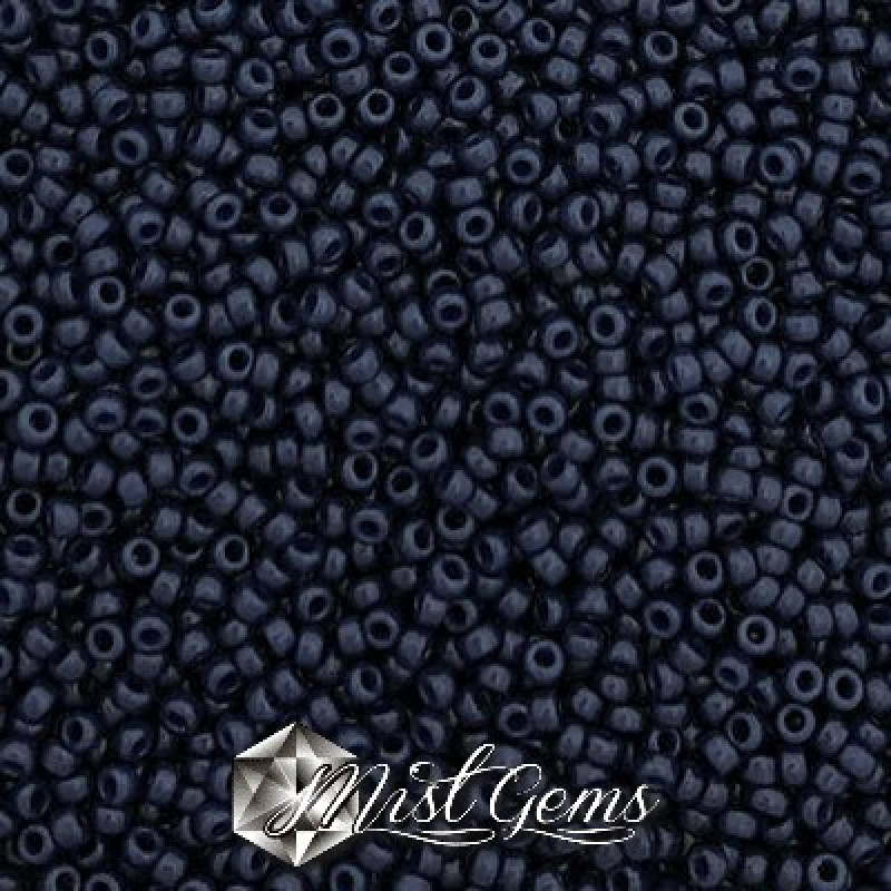Miyuki Round Rocailles 11/0 RR-4493 Duracoat Opaque Dyed Navy Blue