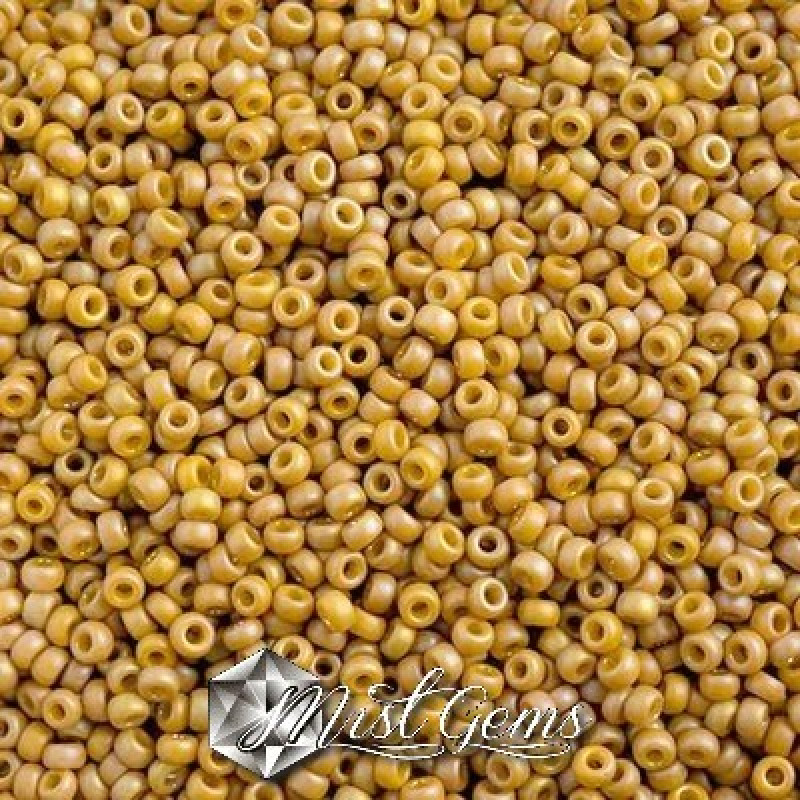 Miyuki Round Rocailles 11/0 RR-4693  Opaque Matte AB Glazed Honey Bee
