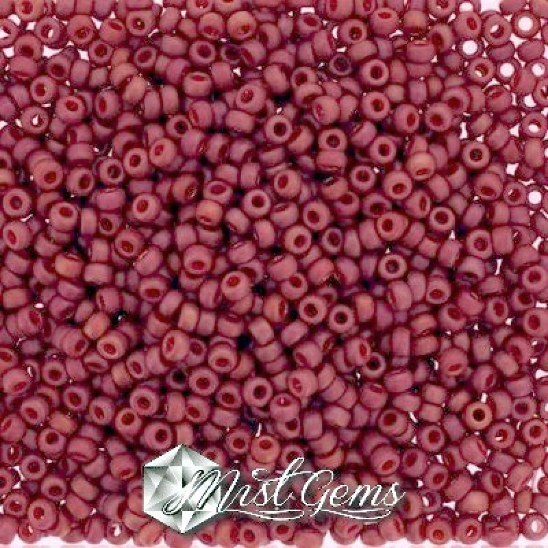 Miyuki Round Rocailles 11/0 RR-4696 Opaque Glazed Frosted Rainbow Dark Red