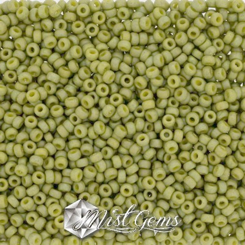 Miyuki Round Rocailles 11/0 RR-4697 Opaque Glazed Frosted Rainbow Olive