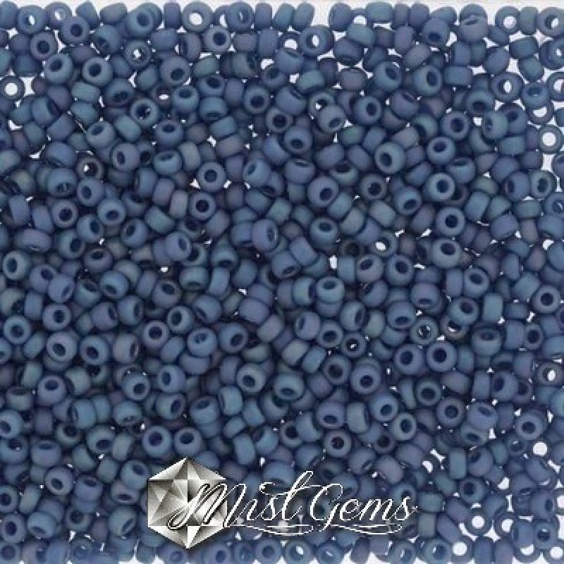 Miyuki Round Rocailles 11/0 RR-4704 Opaque Glazed Frosted Rainbow Bayberry