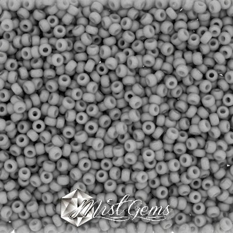 Miyuki Round Rocailles 11/0 RR-4705 Opaque Glazed Frosted Rainbow Cadet Grey