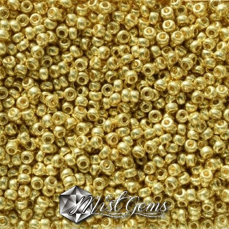 Miyuki Round Rocailles 11/0 RR-5102  Duracoat Galvanized Pale Soft Gold