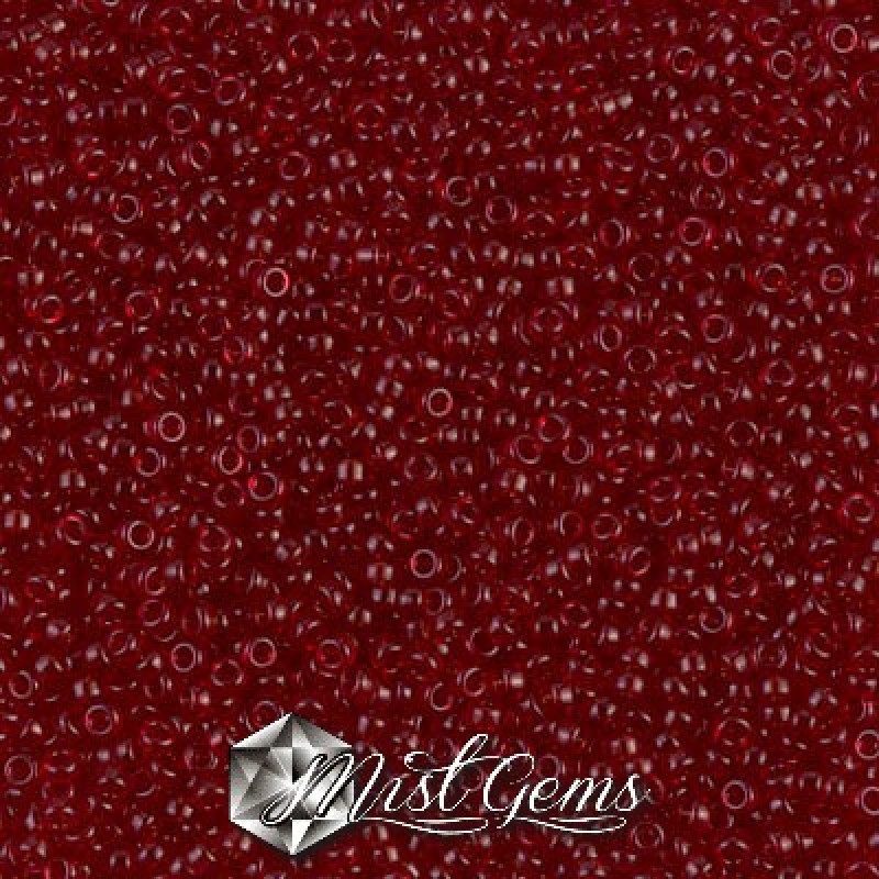 Miyuki Round Rocailles 141D-15/0 RR 0141D Transparent Dark Ruby