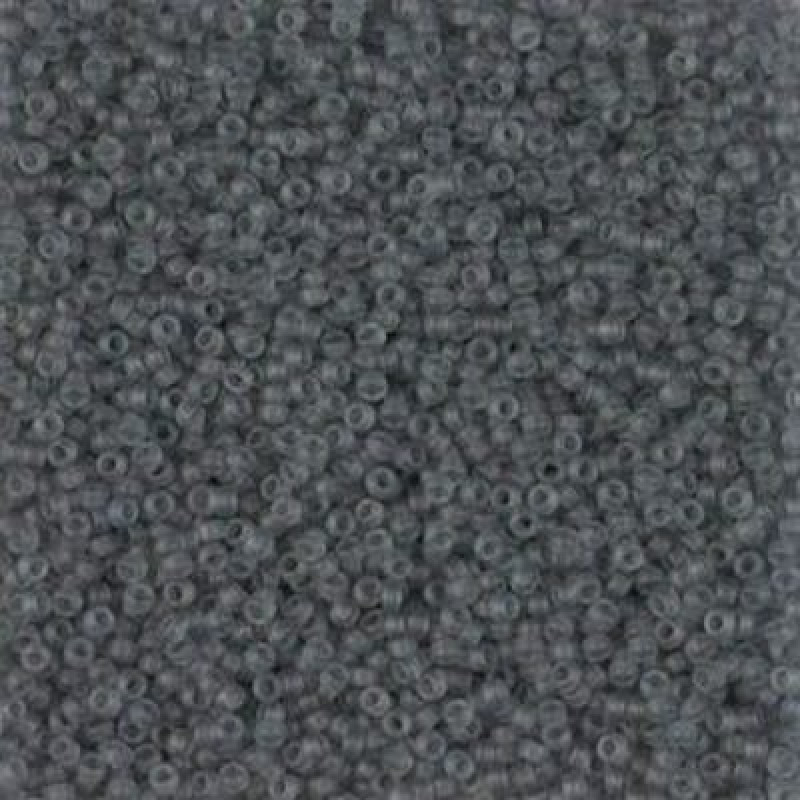 Miyuki Round Rocailles 152F-15/0 RR 0152F  Matted Transparent Grey