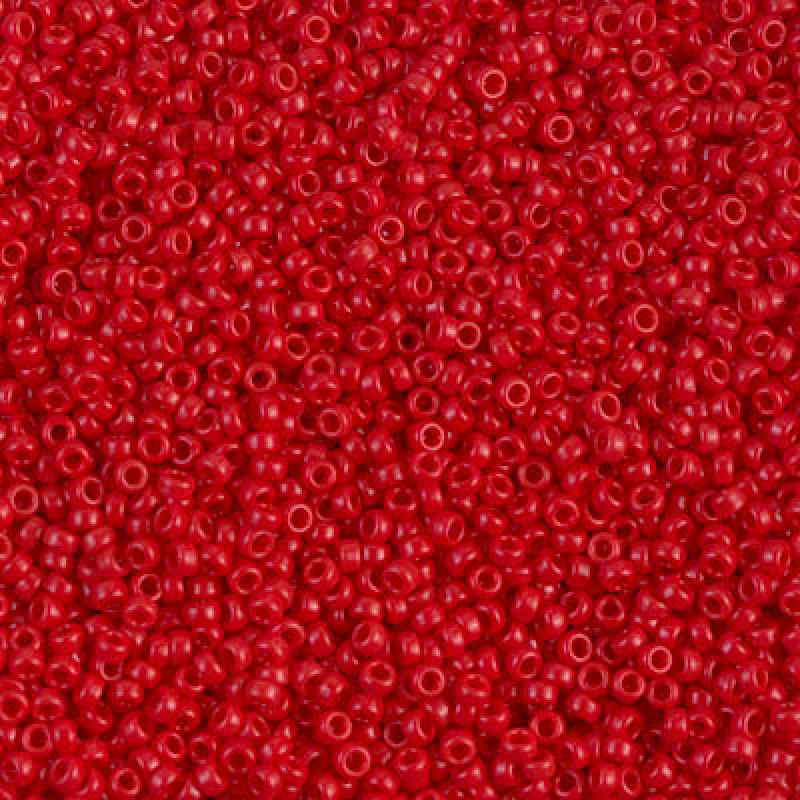 Miyuki Round Rocailles 408-15/0 RR 0408 Opaque Dark Red