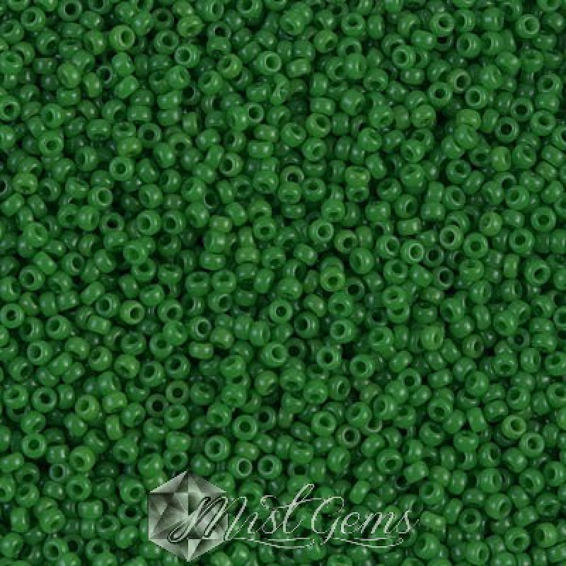 Miyuki Round Rocailles 411-15/0 RR 0411 Jade Opaque Green
