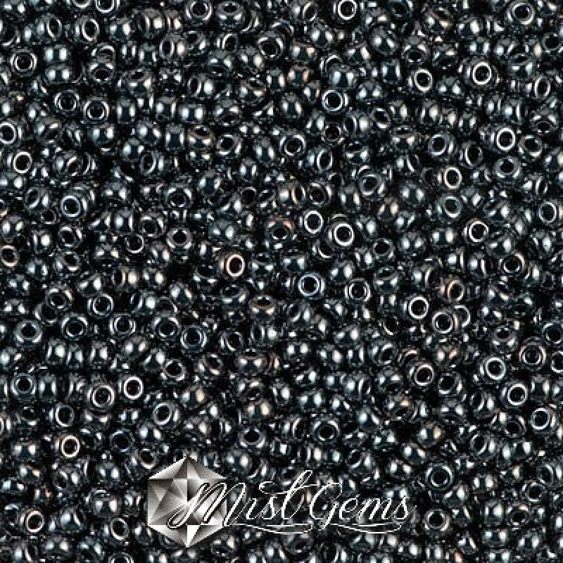 Miyuki Round Rocailles 464-15/0 RR 0464 Light Gunmetal