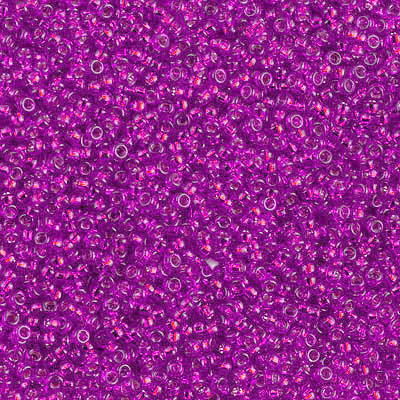 Miyuki Round Rocailles 1340-15/0 RR 1340 Fuchsia Transparent Silver Lined