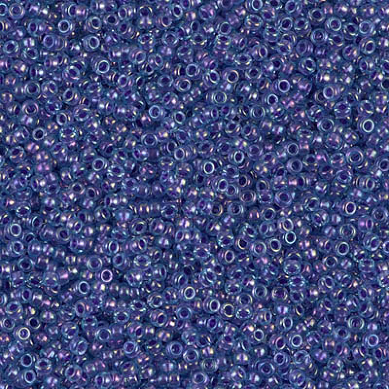 Miyuki Round Rocailles 1827-15/0 RR 1827 Sparkling Purple Lined Aqua Luster
