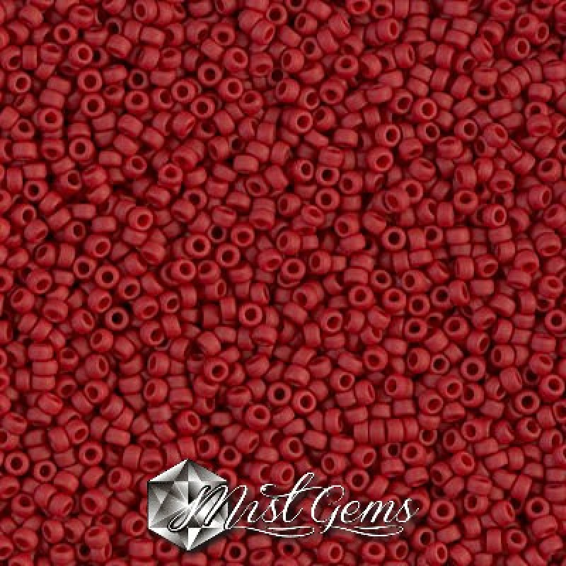 Miyuki Round Rocailles 2040-15/0 RR 2040  Matted Metallic Dark Maroon