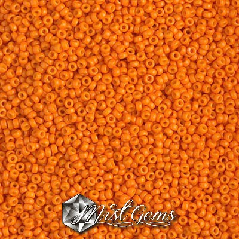 Miyuki Round Rocailles 4454-15/0 RR 4454 Duracoat Opaque Kumquat 
