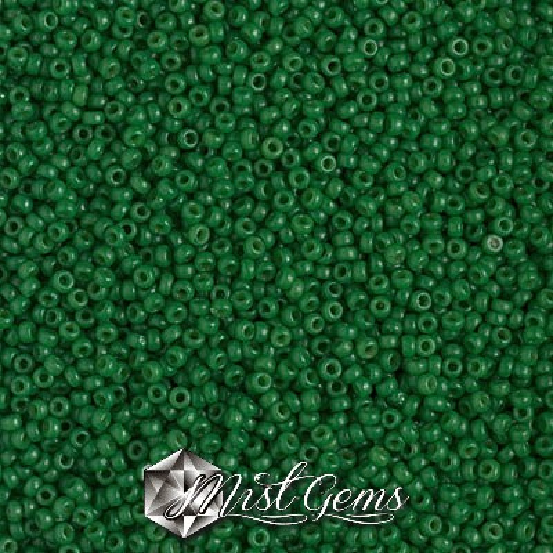 Miyuki Round Rocailles 4477-15/0 RR 4477 Duracoat Opaque Spruce 