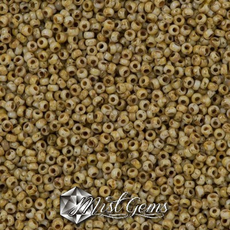 Miyuki Round Rocailles 4512-15/0 RR 4512 Picasso Opaque Yellow