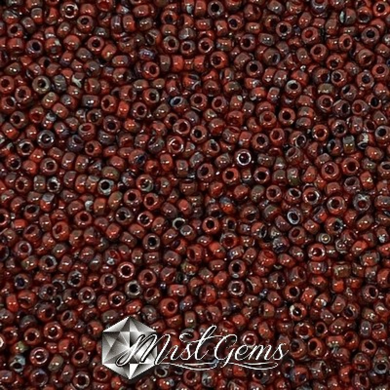 Miyuki Round Rocailles 4513-15/0 RR 4513 Picasso Opaque Red