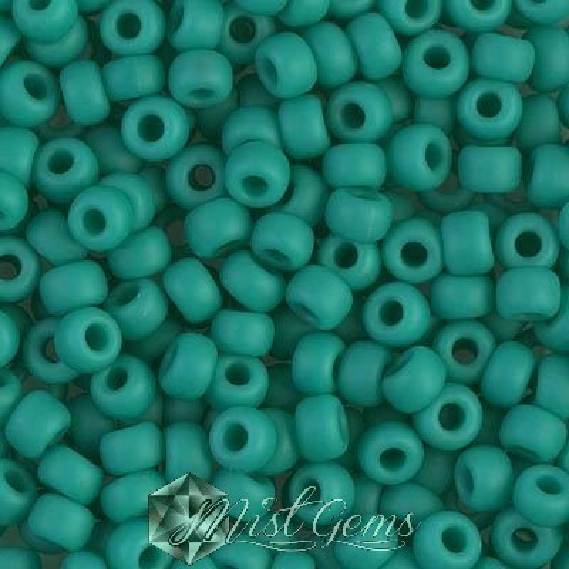 Miyuki Round Rocailles RR06/0-0412F Matte Opaque Turquoise Green