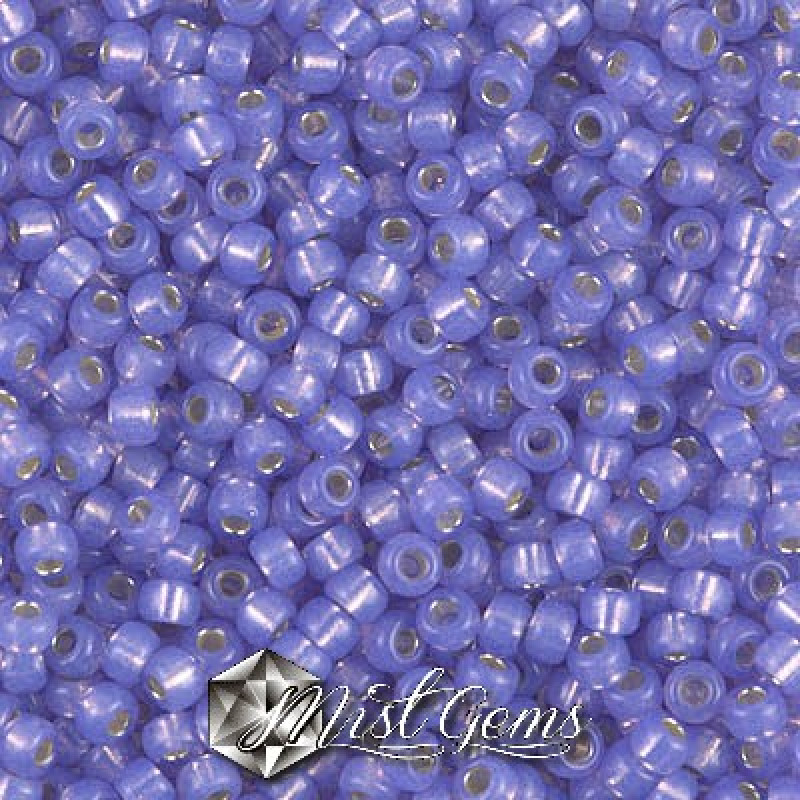Miyuki Round Rocailles RR06/0-0649 Dyed Violet Silver Lined Alabaster