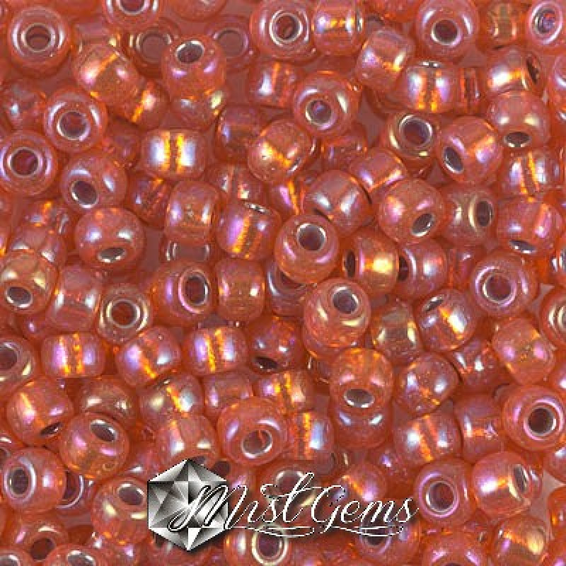 Miyuki Round Rocailles RR06/0-1008 Silver Lined Orange AB