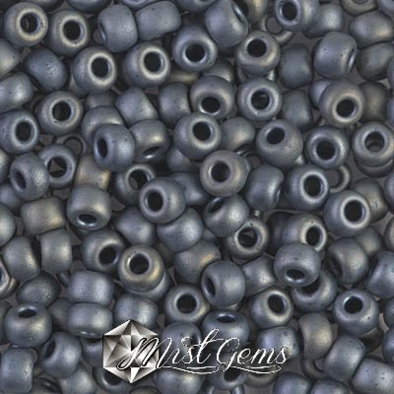 Miyuki Round Rocailles RR06/0-2002 Metallic Matte Silver Gray