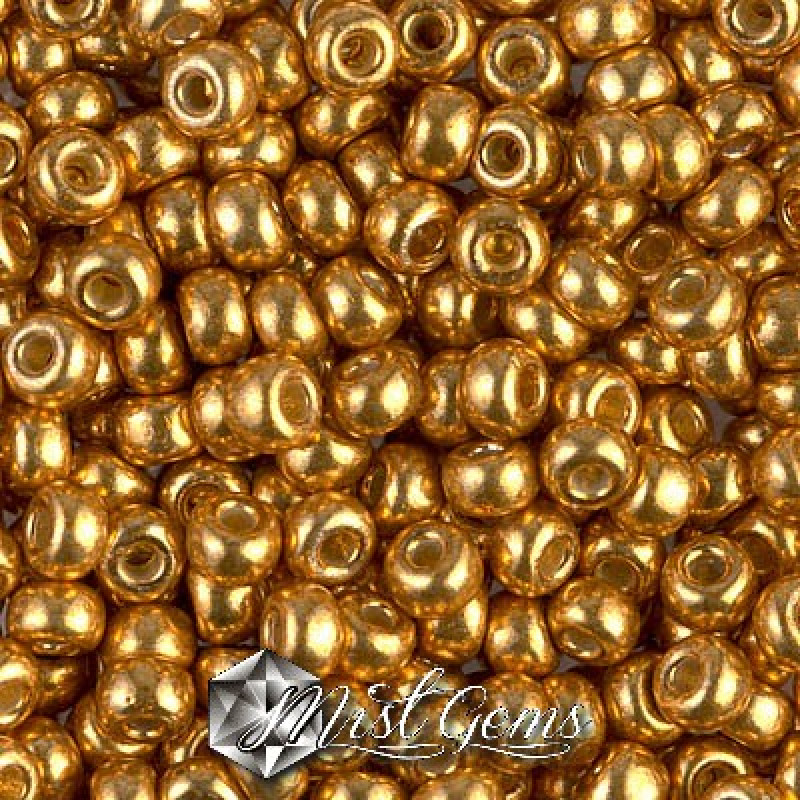Miyuki Round Rocailles RR06/0-4203 Duracoat Galvanized Yellow Gold