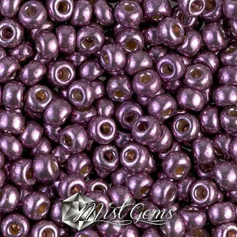 Miyuki Round Rocailles RR06/0-4220 Duracoat Galvanized Eggplant