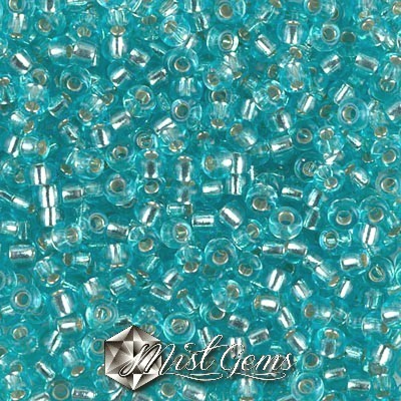 Miyuki Round Rocailles 8/0 RR 0018 Silverlined Aqua