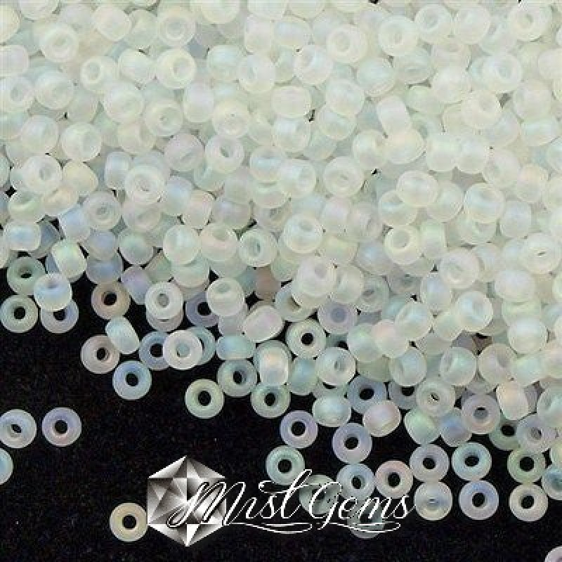 Miyuki Round Rocailles 11/0 RR-0131FR Crystal Matted AB