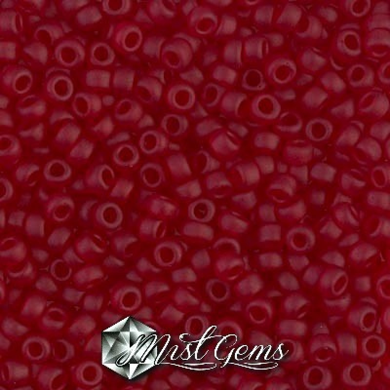 Miyuki Round Rocailles 8/0 RR 0141F Transparent Matte Ruby