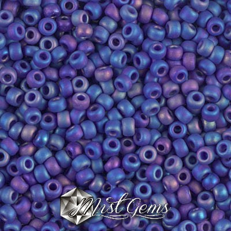 Miyuki Round Rocailles 8/0 RR 0151FR Matte Cobalt AB