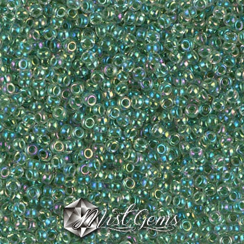 Miyuki Round Rocailles 8/0 RR 0277  Lime Lined Crystal AB