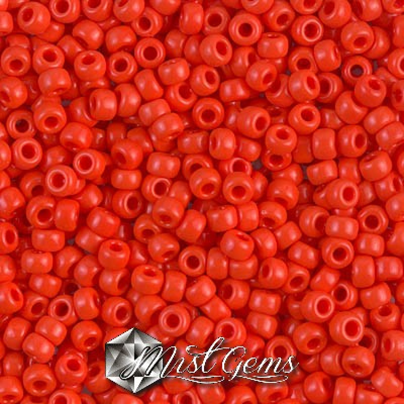 Miyuki Round Rocailles 8/0 RR 0407 Opaque Vermilion Red