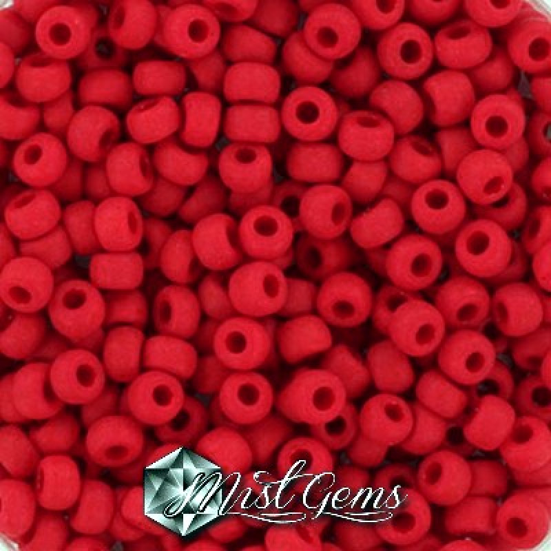 Miyuki Round Rocailles 8/0 RR 0408F Opaque Matte Red