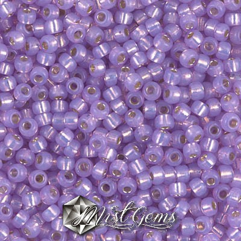 Miyuki Round Rocailles 8/0 RR 0574 Dyed Lilac Silver Lined Alabaster