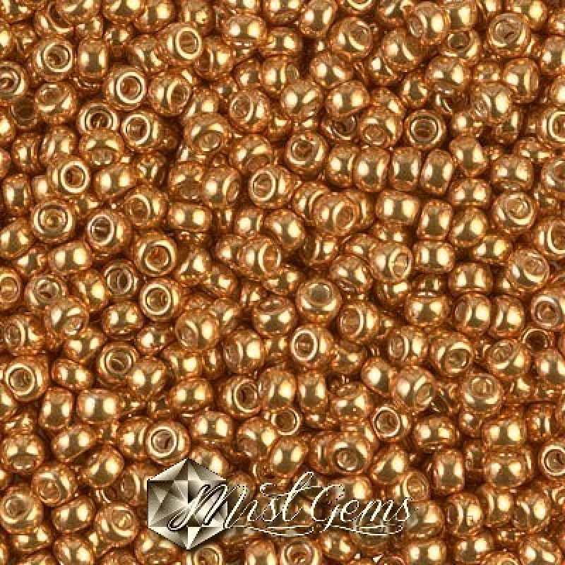 Miyuki Round Rocailles 8/0 RR 1053 Galvanized Yellow Gold