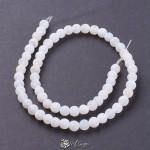 Agate Sfere  (Crackle) Erodate Albe 6mm-50 buc