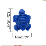 Margele "Broasca Testoasa" -imitatie coral-albastru-1buc