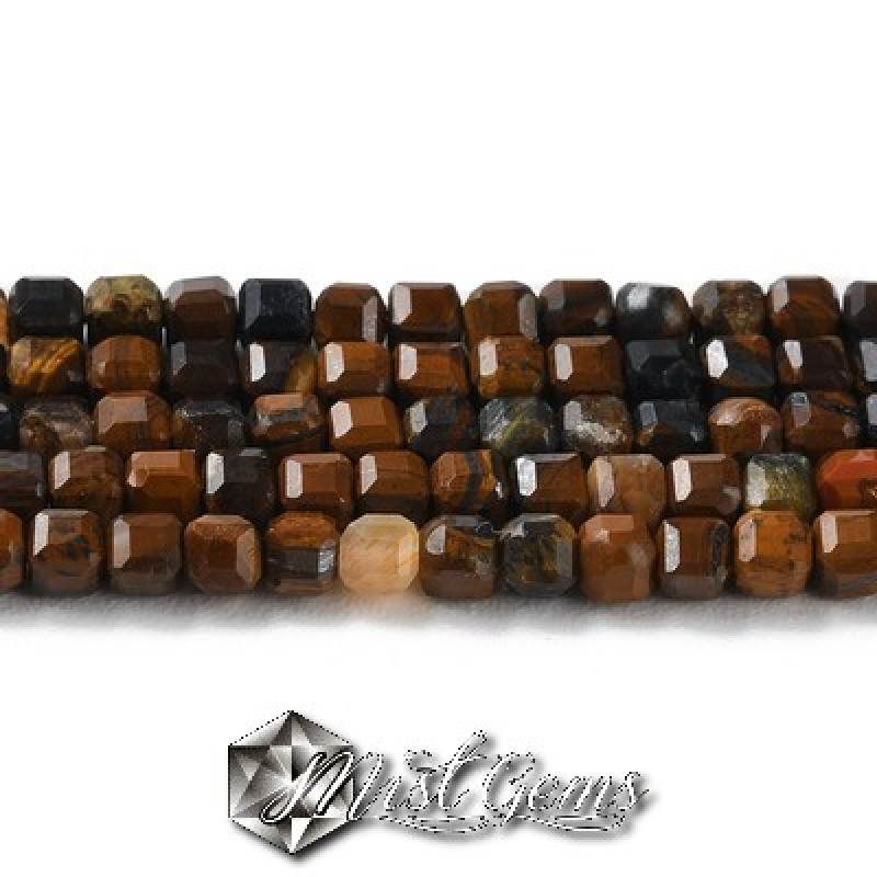 Ochi de Tigru Cuburi Fatetate 3.5mm-50 buc
