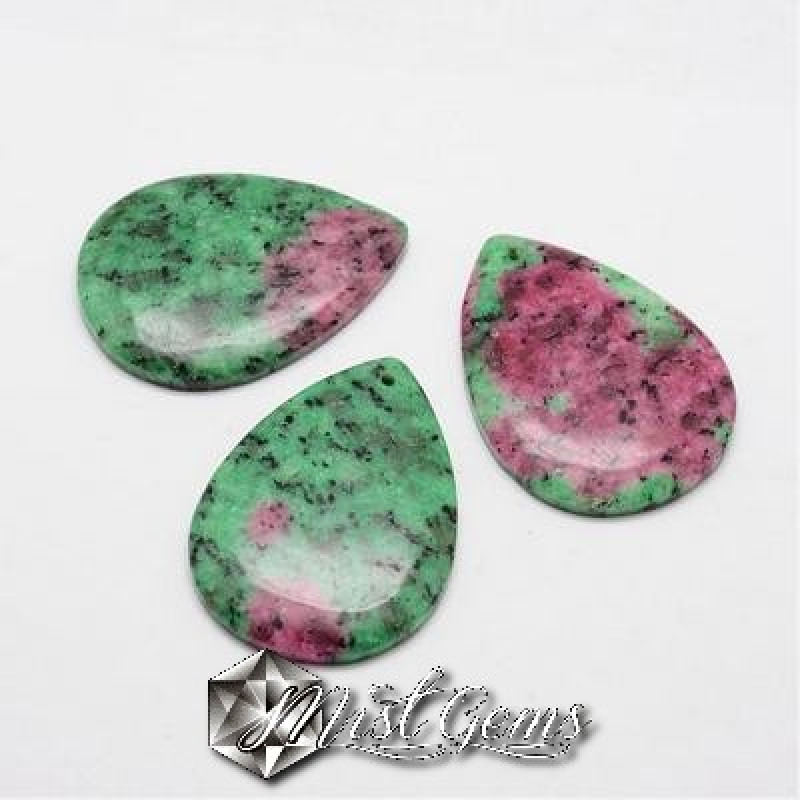 Pandant Statement "Lacrima" din Ruby in Zoisite-1buc.