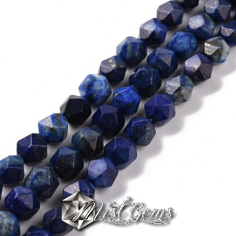 Lapis Lazuli Sfere Fatetate "Star Cut"8mm-20 buc