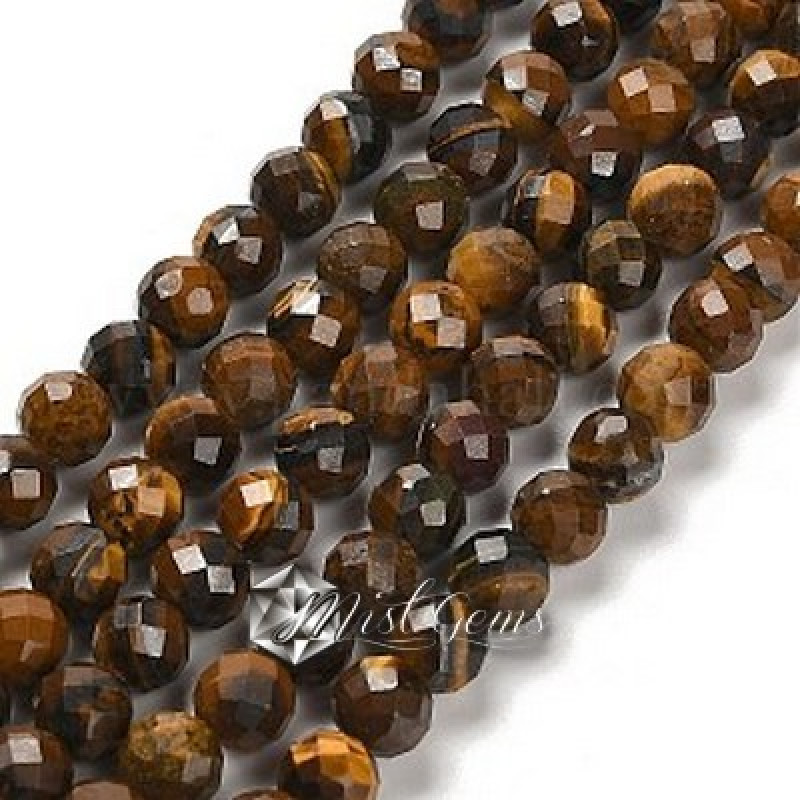 Ochi de Tigru Sfere Fatetate 6mm-20 buc