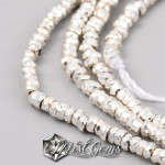 Hematit rondele fatetate, culoare argintiu -2X1mm-50 buc