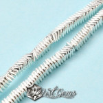 Hematit patrat,fatetat,electroplacat cu platina,heishi -3X1mm-50 buc