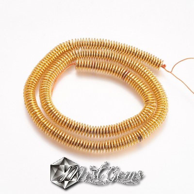 Hematit disc,heishi, culoare auriu -6X1mm-20 buc