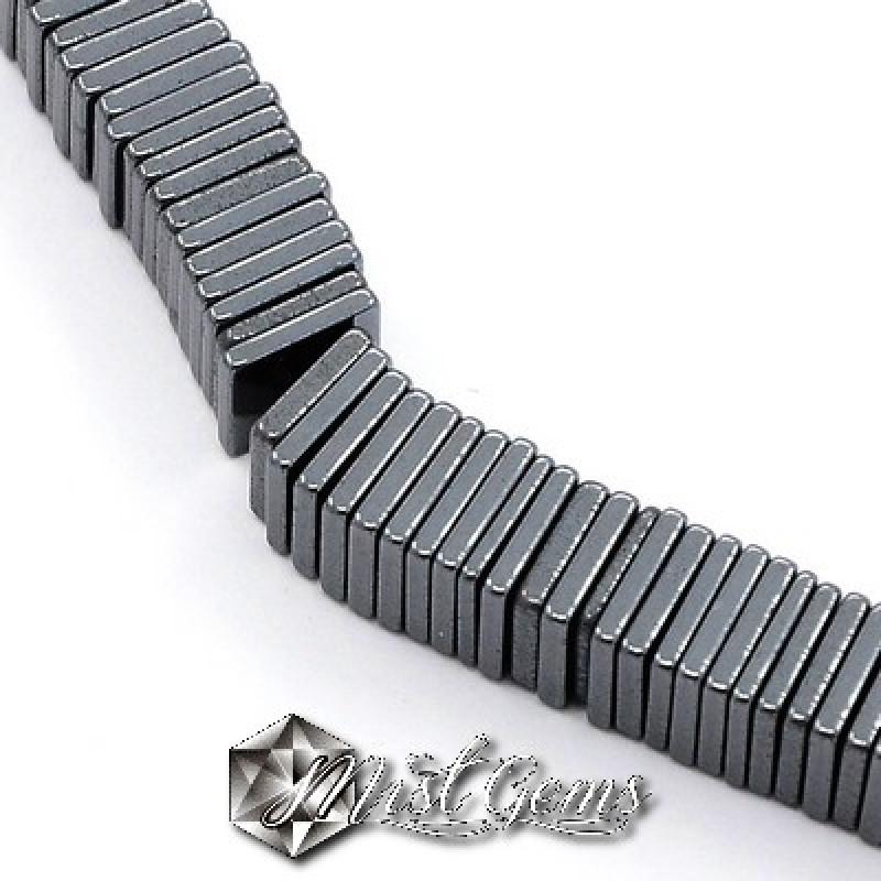 Hematit Heishi, Patrate Gunmetal -6X1mm-50 buc