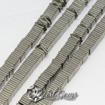 Hematit Heishi, Patrate Argintiu -4X1mm-50 buc